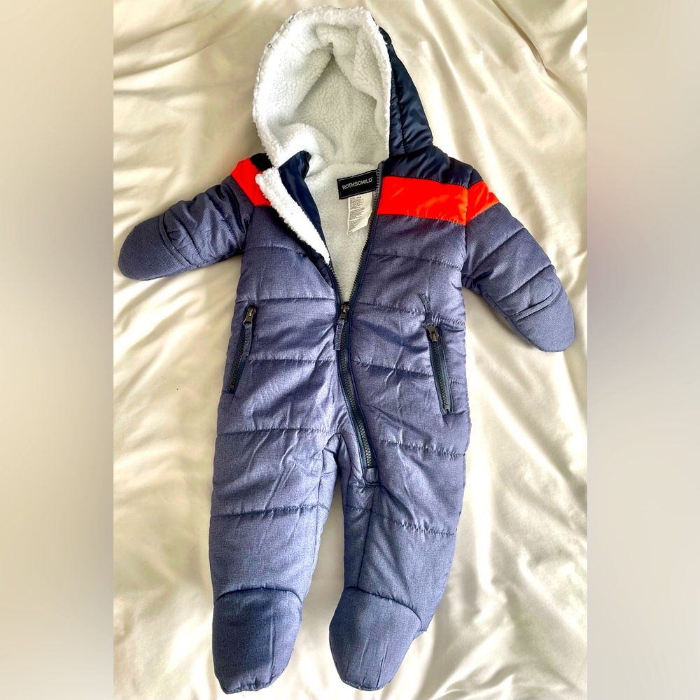 *NEW W/O TAGS* Rothschild Infant Sherpa Snowsuit, 6-9M, Unisex